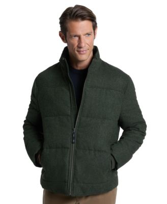 Men's Quilted Stand Collar Flannel Jacket