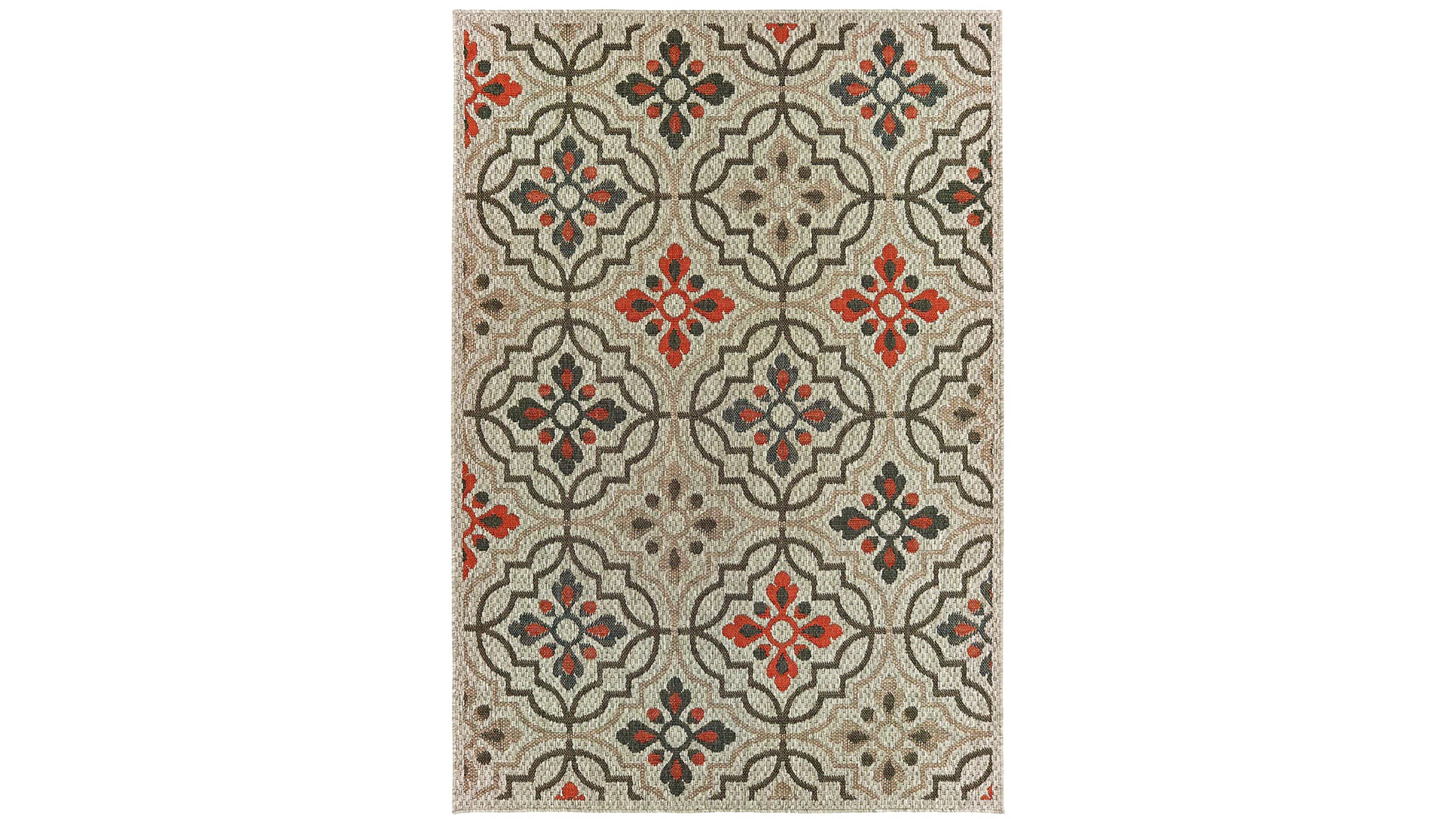 Oriental Weavers Latitude 709 Gray 5'3" x 7'3" Outdoor Area Rug