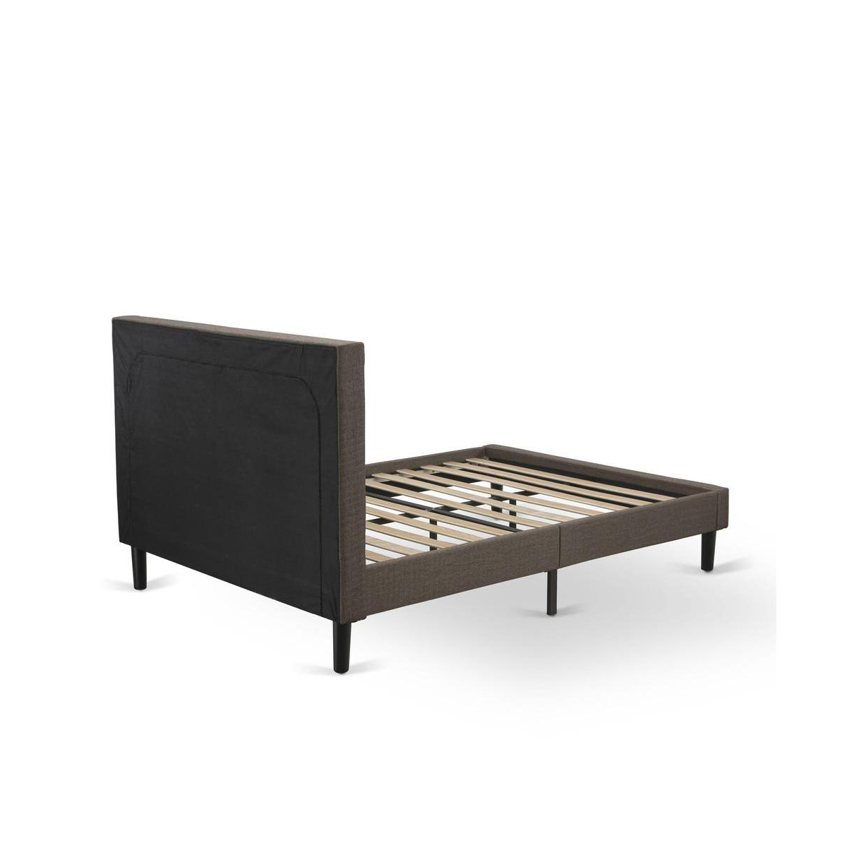 East West Furniture KD18F-1VL0C 2 Piece Full Size Bed Set - Full Size Bed Headboard with 1 Night Stand