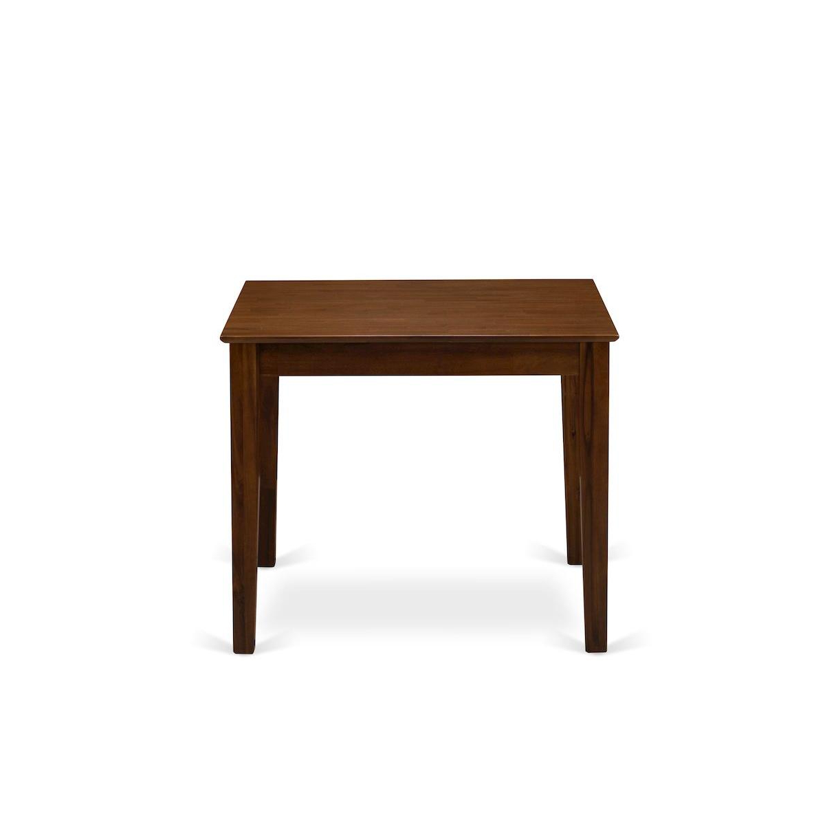 East West Furniture 3 Piece Dining Room Table Set Consists of a Square Solid Wood Table