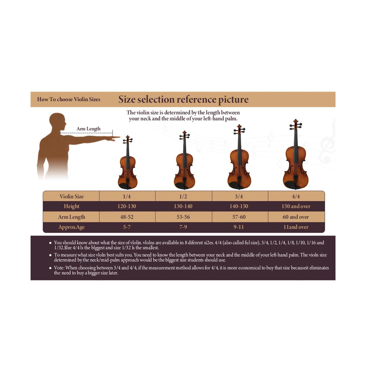 Детские игрушки YOBTOP 4/4 Full Size Handcrafted Ready-to-Play 2-Piece Violin and Bow Set, Ages 11+ — фото 10