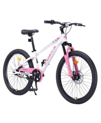 24-Inch Mountain Bike, Steel Frame, Suspension Fork, Double Disc Brake, 220 lb. Capacity, Ages 9-12