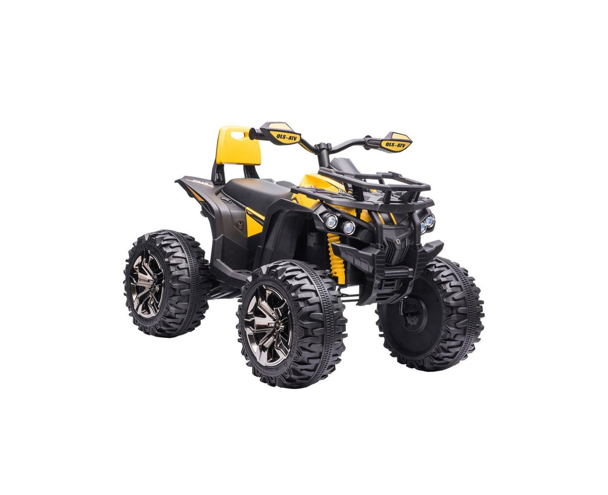 Yobtop 12V Kids Atv Ride-On Four-Wheeler, Battery-Powered with Led Headlights, 66 lbs. Capacity, Ages 3+ - Yellow