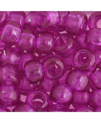 1000ct Transparent Amethyst Mini Plastic Crow Beads for DIY Jewelry Making