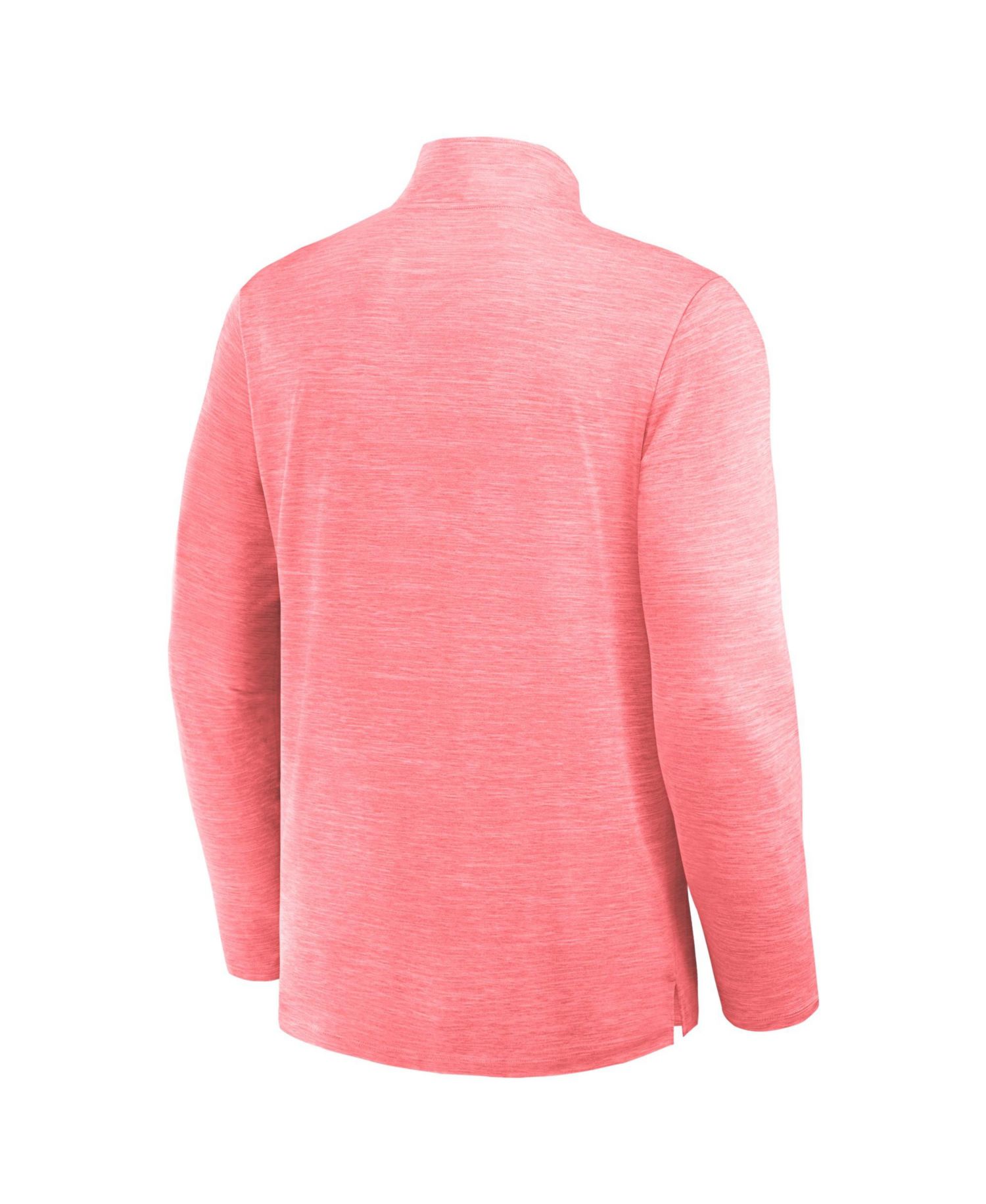 Men's Heather Red Chicago Blackhawks Clutch Boarding Poly Quarter-Zip Pullover Sweatshirt