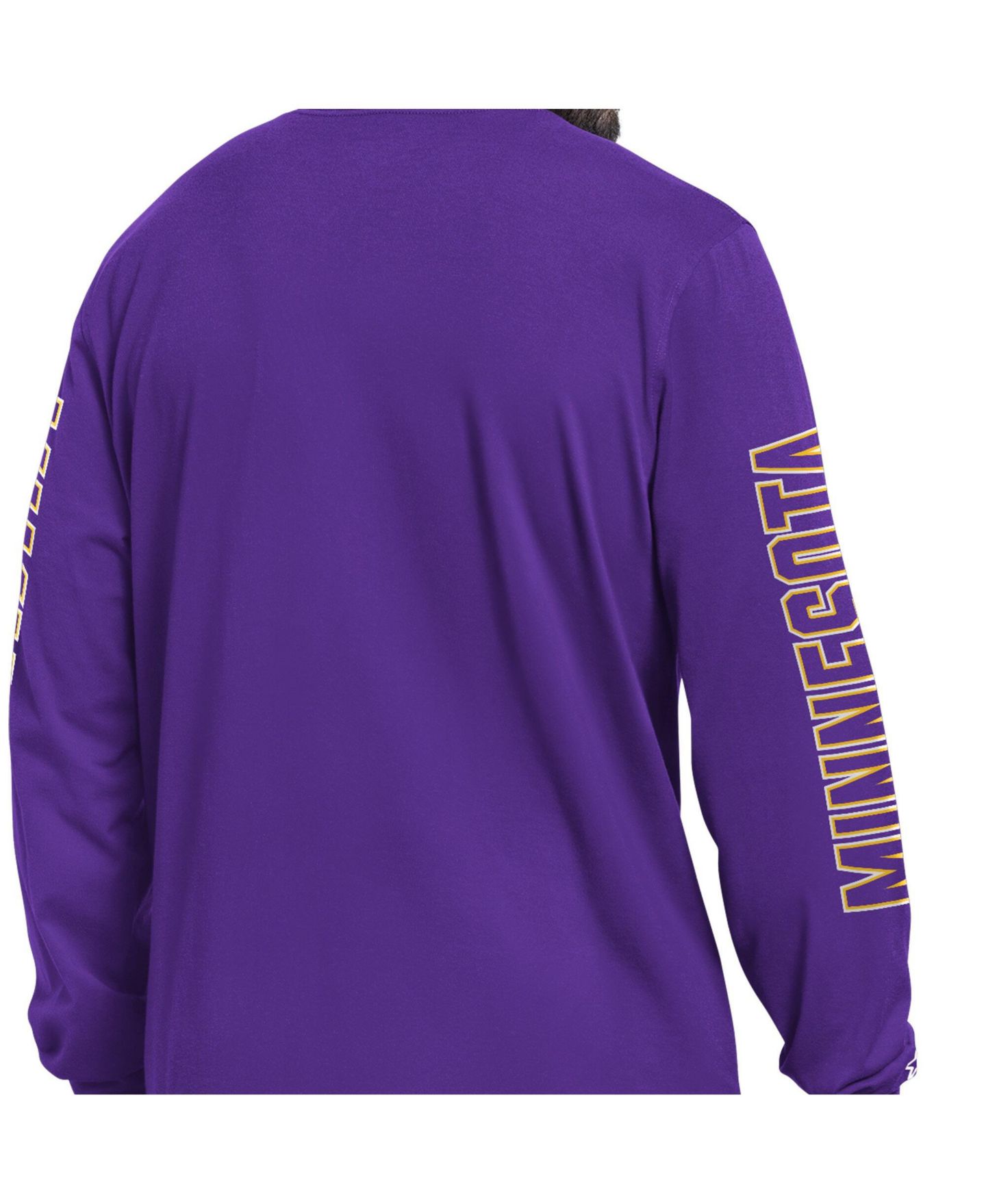 Мужская футболка Starter Purple Minnesota Vikings Clutch Hit II Long-Sleeve — фото 3
