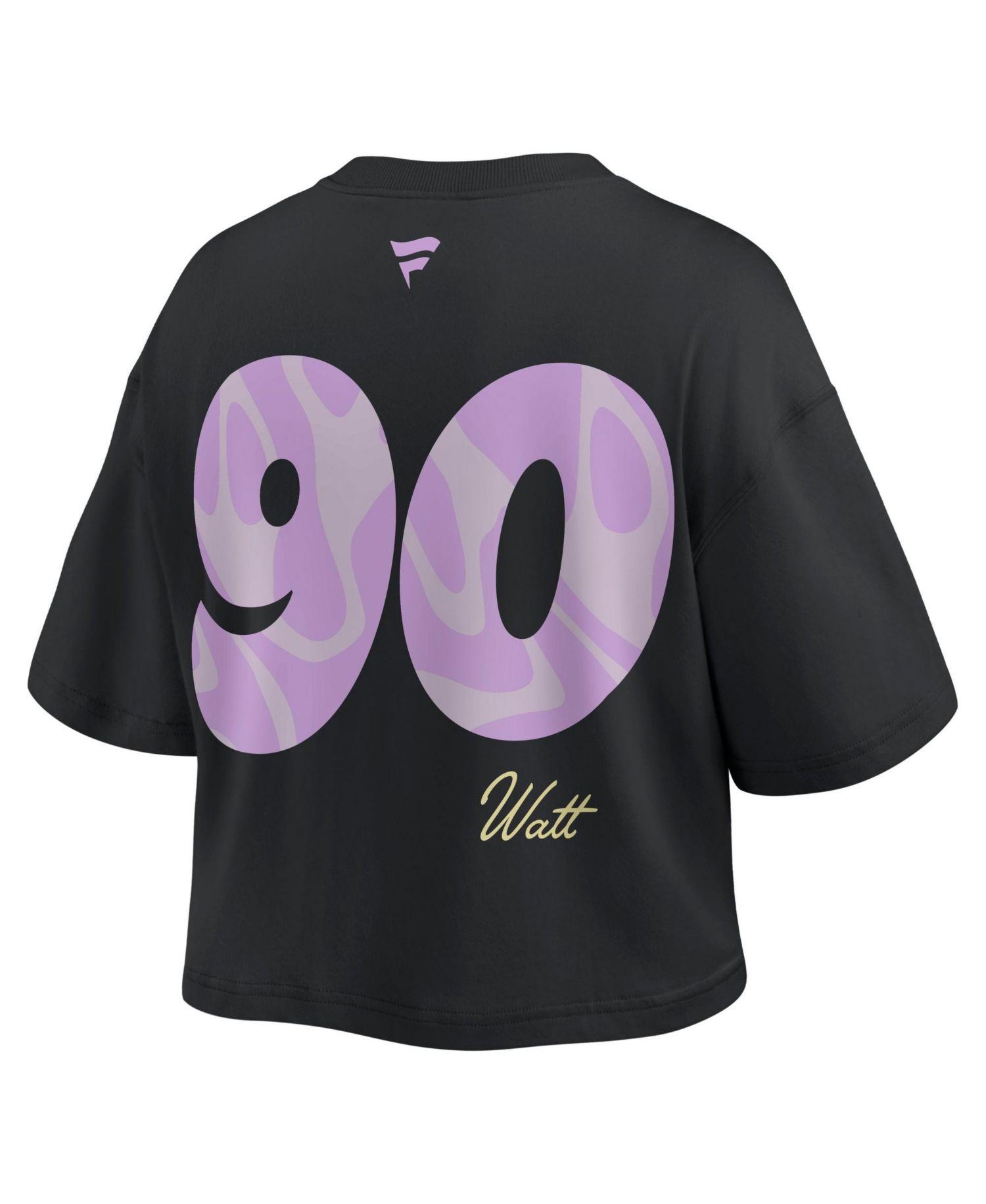 Women's T.J. Watt Black Pittsburgh Steelers Fashion Cropped T-Shirt