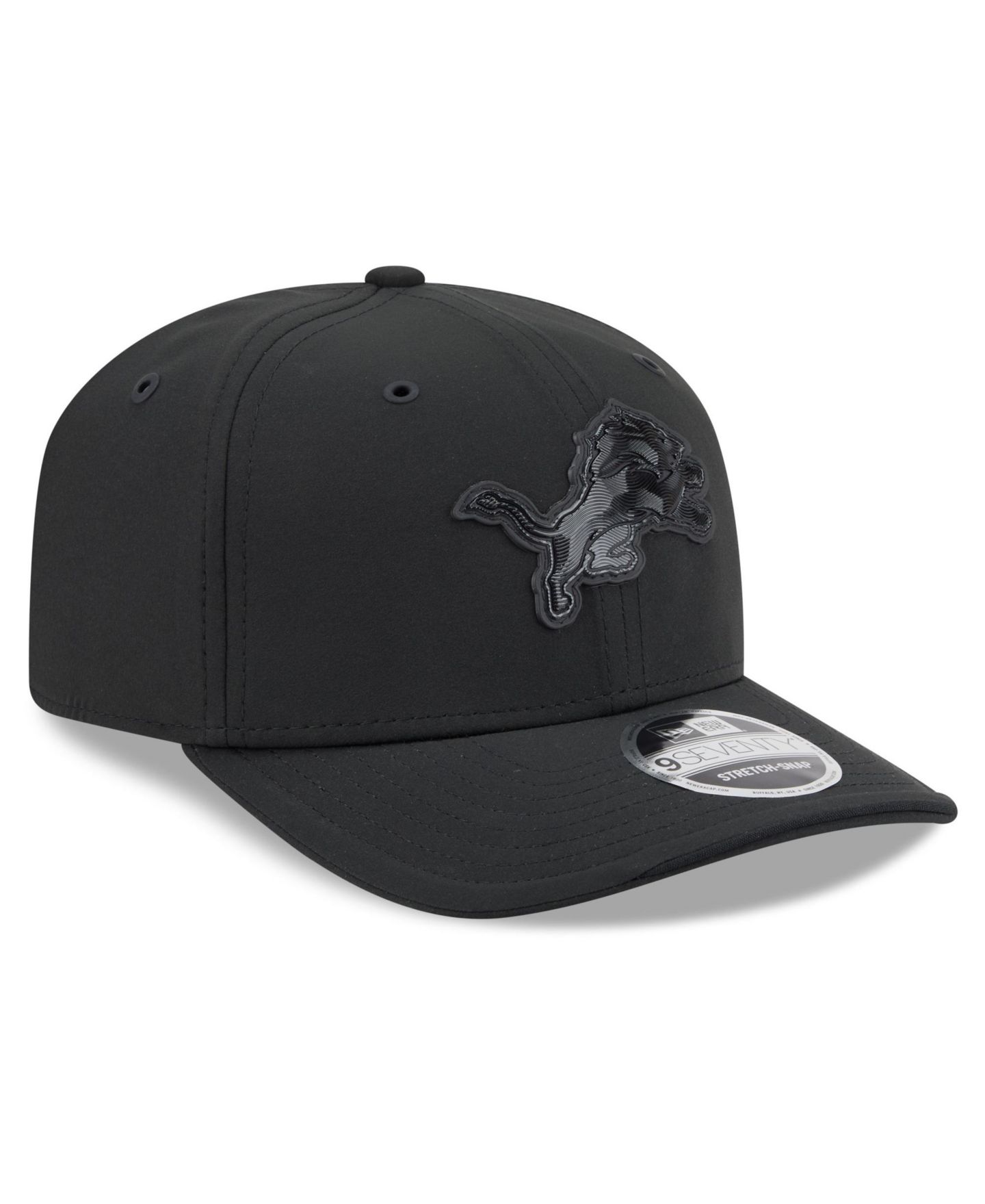 Мужская кепка New Era Black Detroit Lions 2026 Sideline 9SEVENTY Adjustable Hat — фото 4