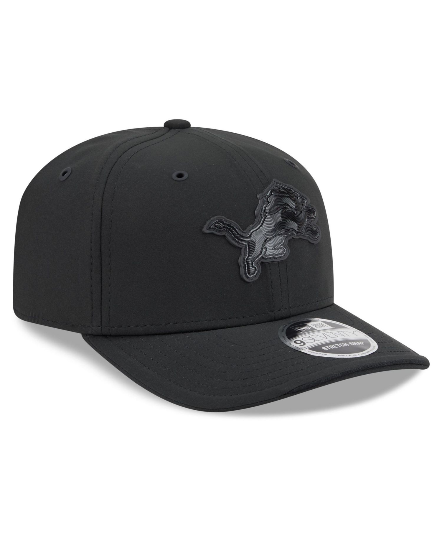 Men's Black Detroit Lions 2026 Sideline 9SEVENTY Adjustable Hat