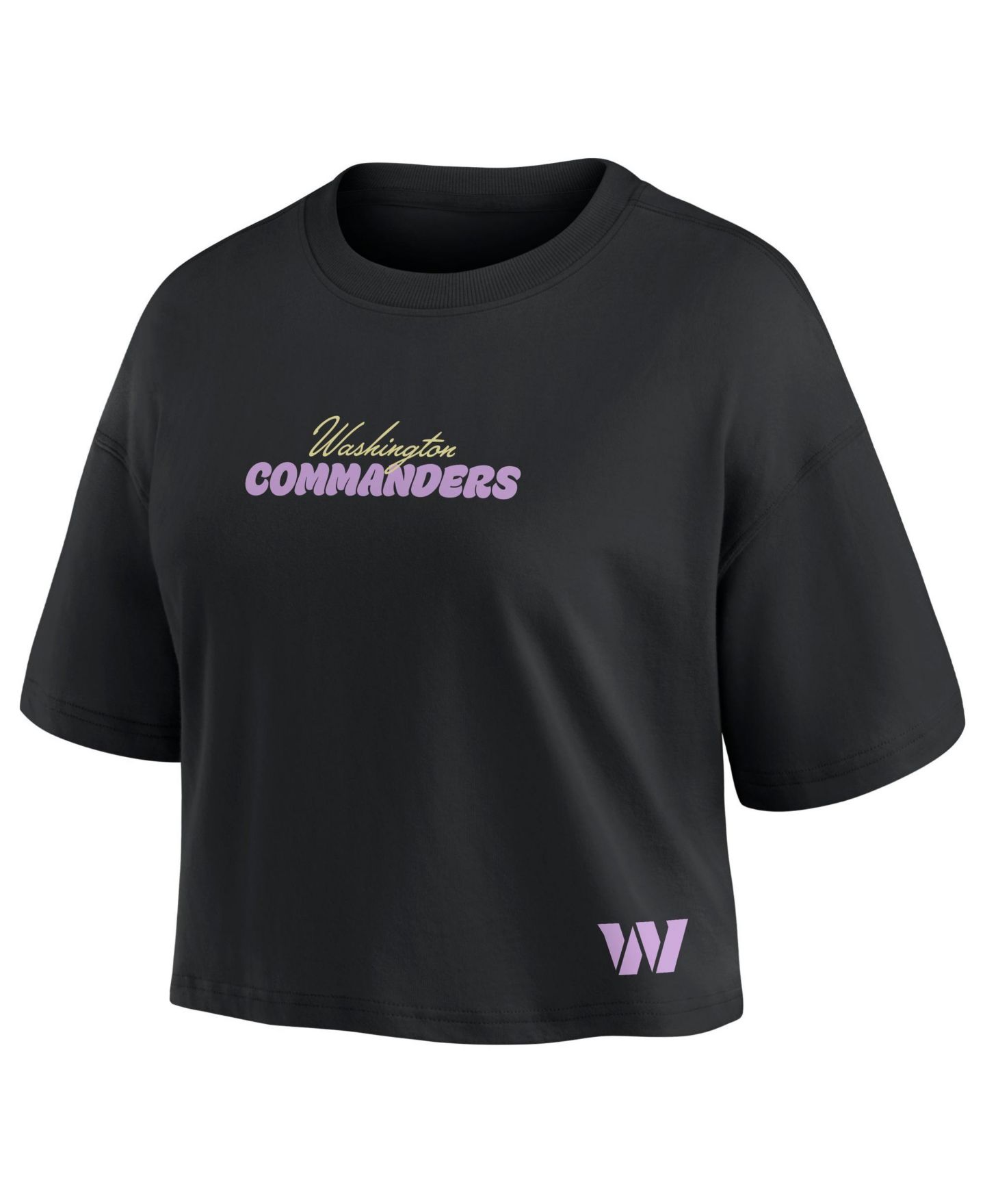 Женская футболка Fanatics Jayden Daniels Black Washington Commanders Fashion Cropped — фото 3
