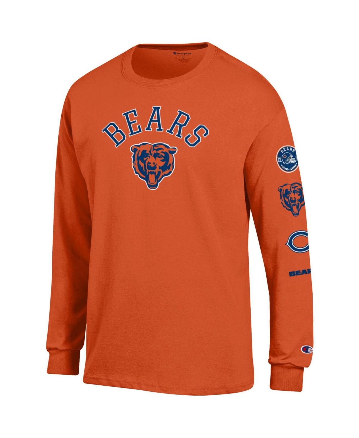 Champion Men's Orange Chicago Bears SealLong sleeves T-Shirt