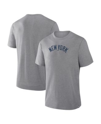 Men's Heather Gray New York Yankees Play Tribute Tri-Blend T-Shirt