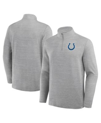Men's Heather Gray Indianapolis Colts Clutch Quarter-Zip Pullover Sweatshirt