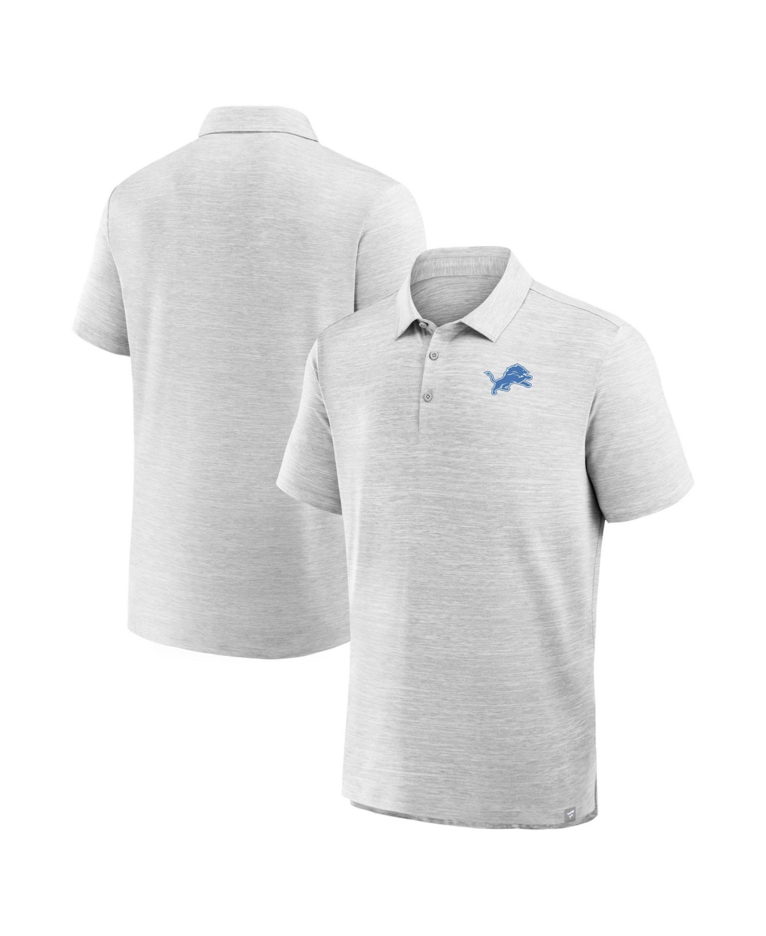 Men's Heather Gray Detroit Lions Clutch Polo Shirt