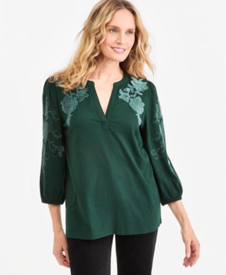 Women's Velvet Applique Knit