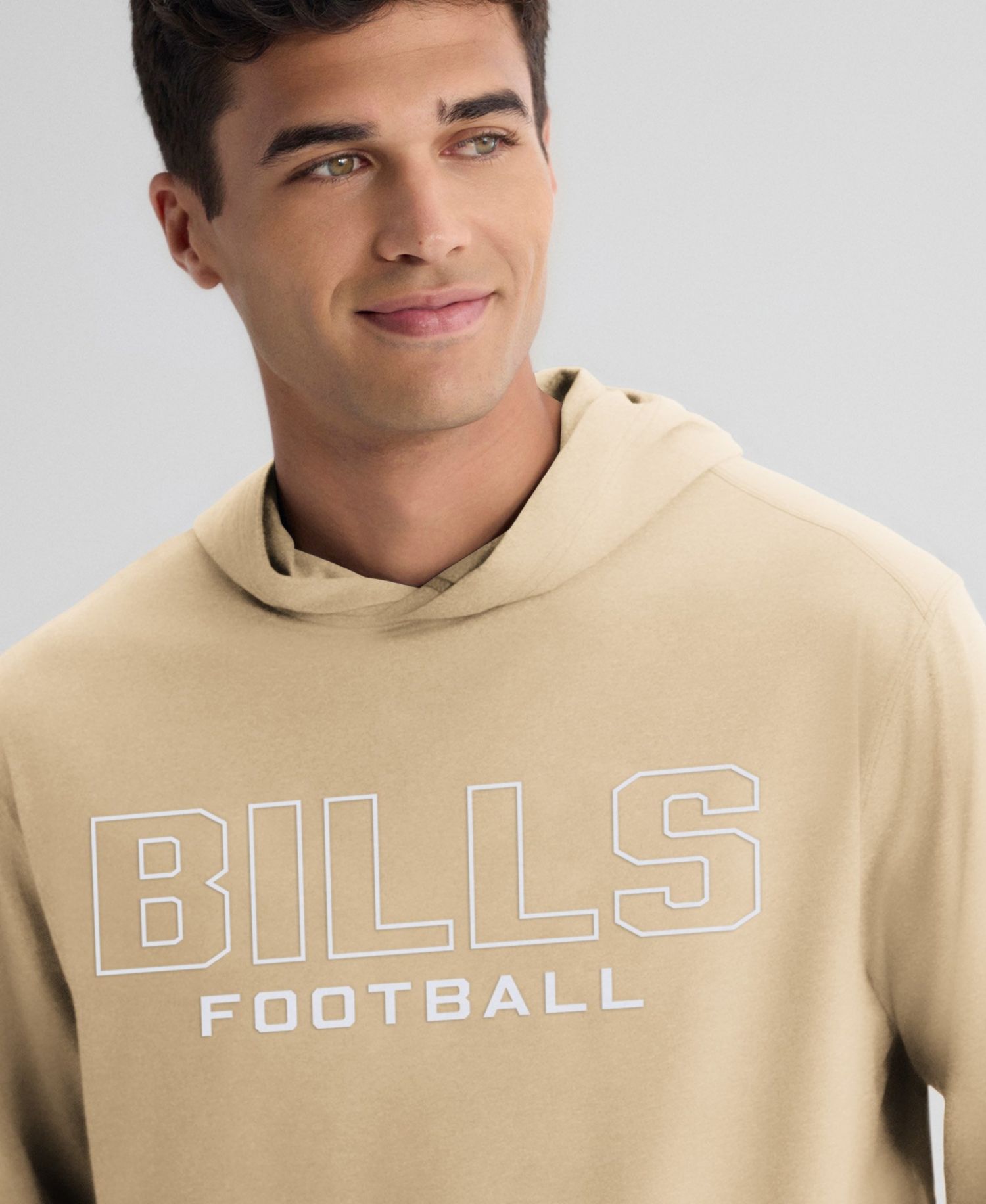 Men's Tan Buffalo Bills Clutch Long Sleeve Hooded T-Shirt