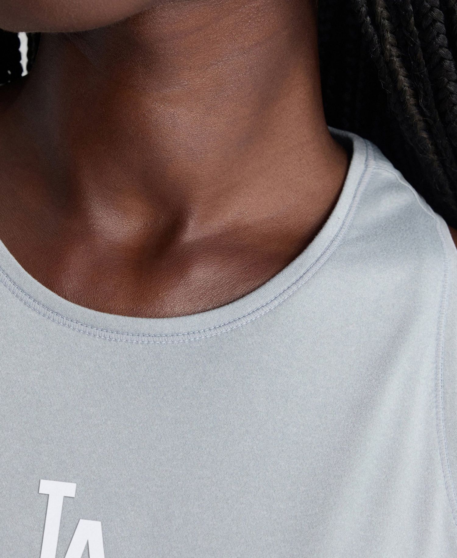 Women's Los Angeles Dodgers Clutch Athletic-Fit Crew-Neck Tank Top