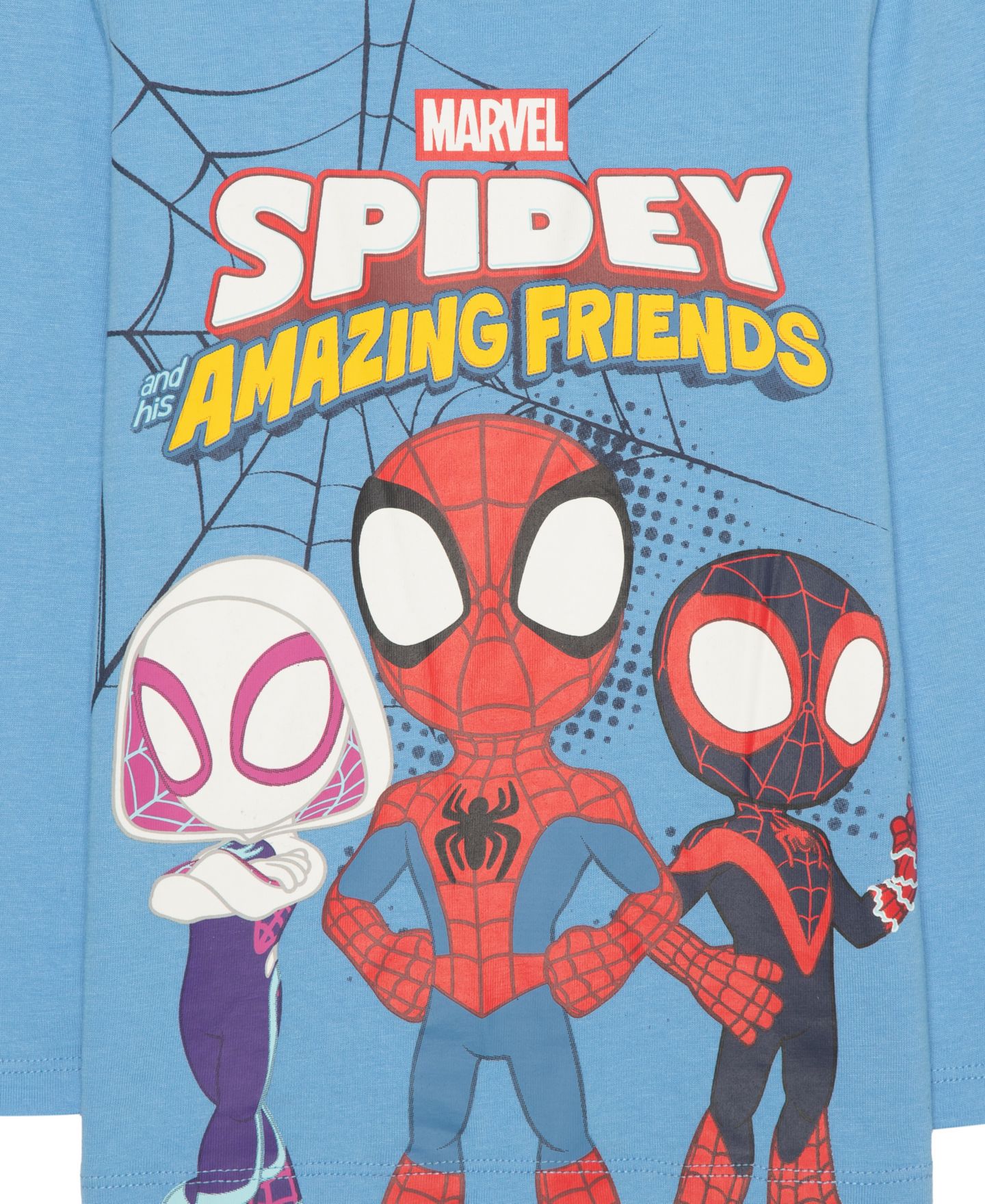 Футболка Epic Threads Spidey Amazing Friends Long-Sleeve Graphic T-Shirt для мальчиков-малышей, цвет: Синий — фото 3