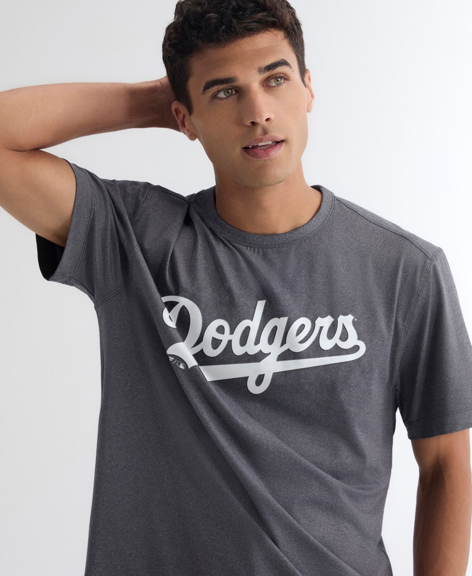 Men's Charcoal Los Angeles Dodgers Clutch Winning Edge T-Shirt