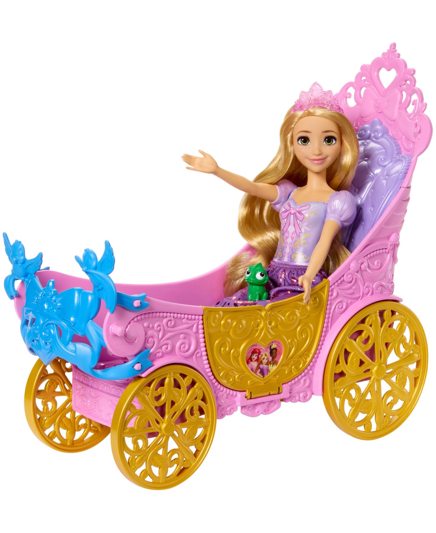 Детская кукла Disney Princess Rapunzel Grand Carriage Fashion Doll with Pascal, Ages 3+ — фото 2