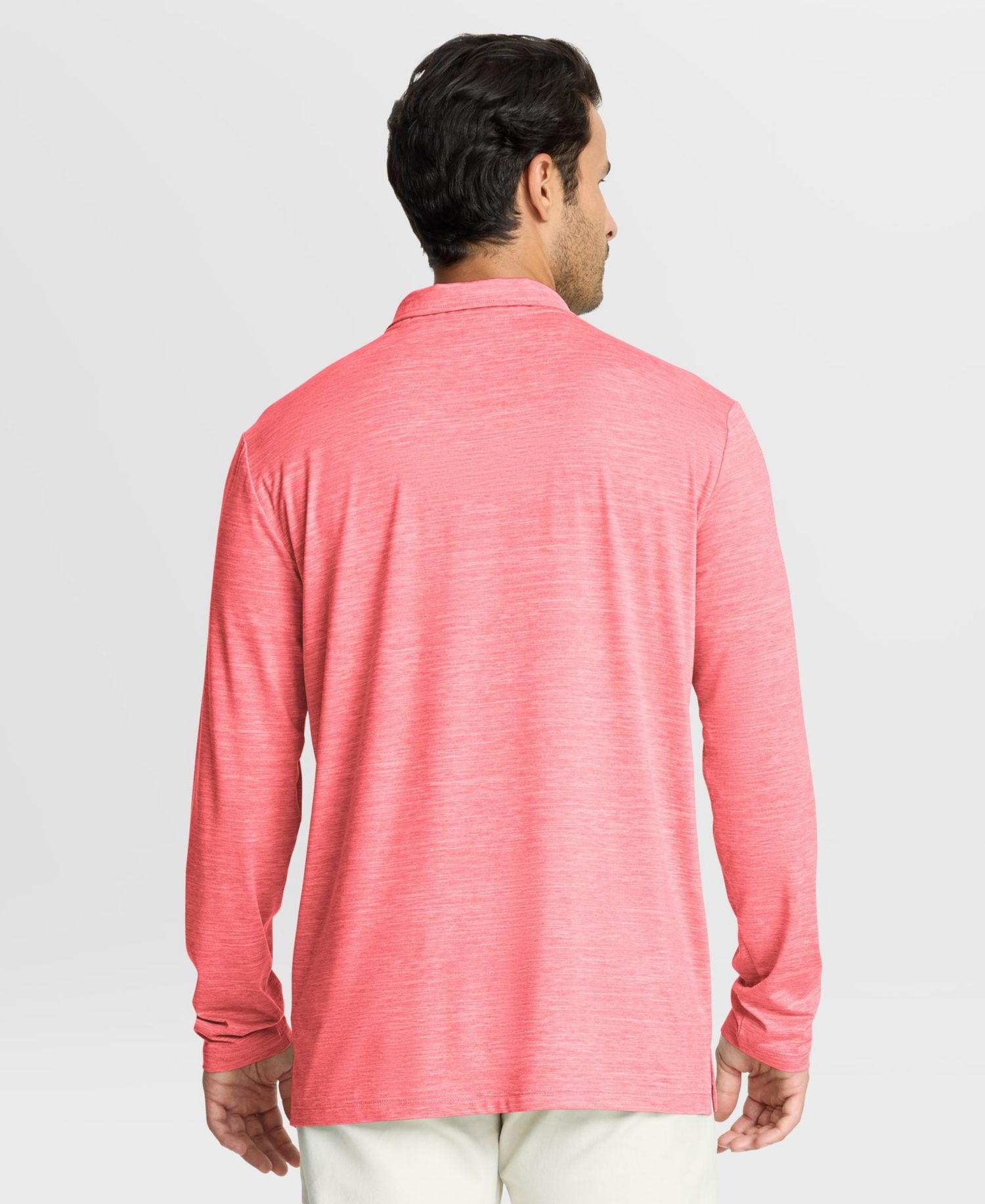 Men's Heather Red Chicago Blackhawks Clutch Boarding Poly Quarter-Zip Pullover Sweatshirt
