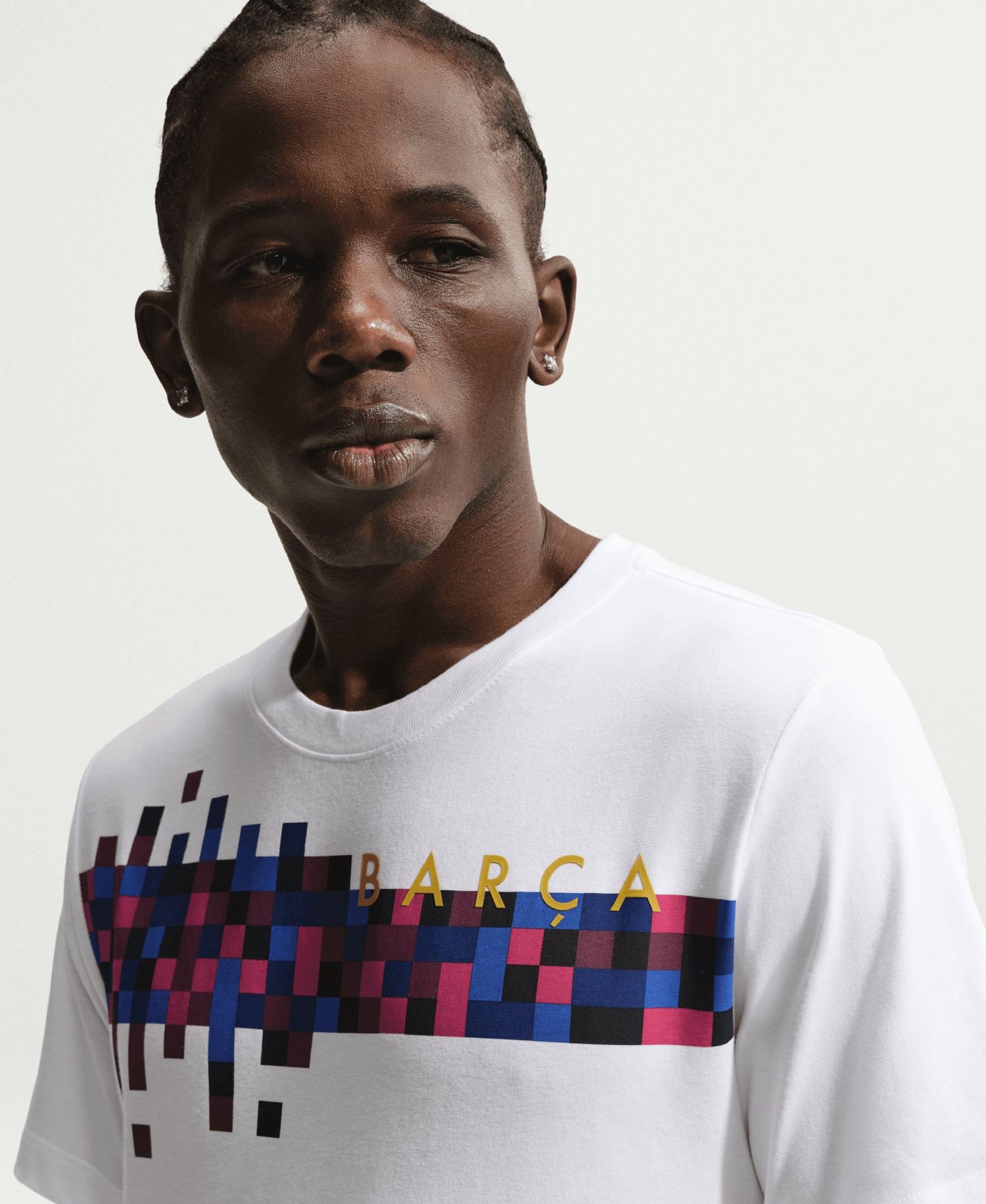 Men's White Barcelona Barca T-Shirt