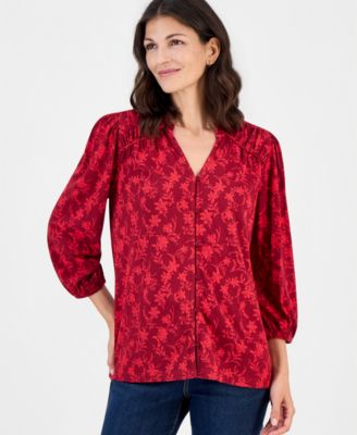 Women's Printed 3/4 Sleeve Knit