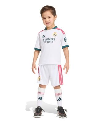 Toddler White Real Madrid Replica Kit Set