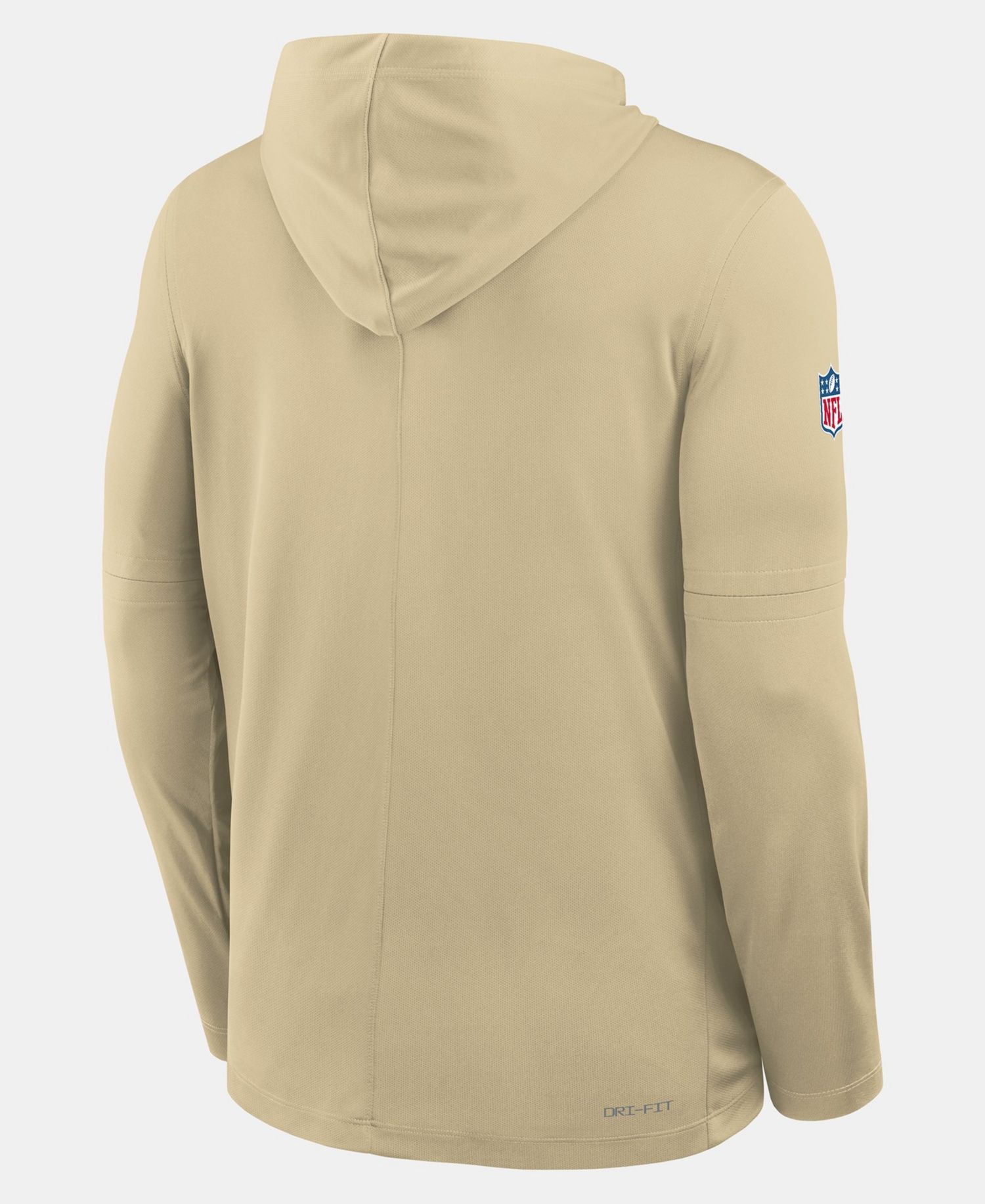 Men's Gold New Orleans Saints Sideline Alternate Lightweight Long Sleeve Hooded Dri-FIT T-Shirt