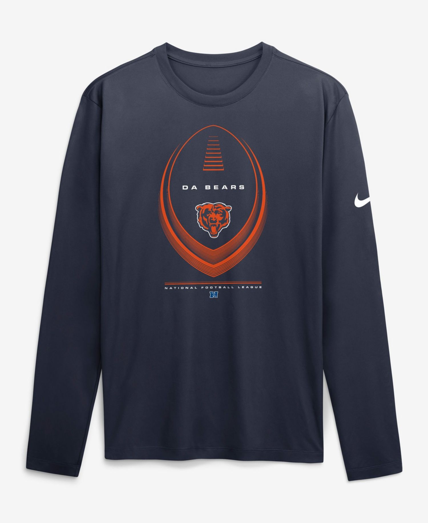 Men's Navy Chicago Bears Legend Icon Dri-FIT Long Sleeve T-Shirt