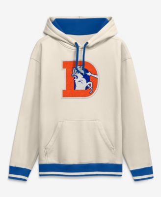 Men's Cream Denver Broncos Chenille Heavyweight Fleece Hoodie