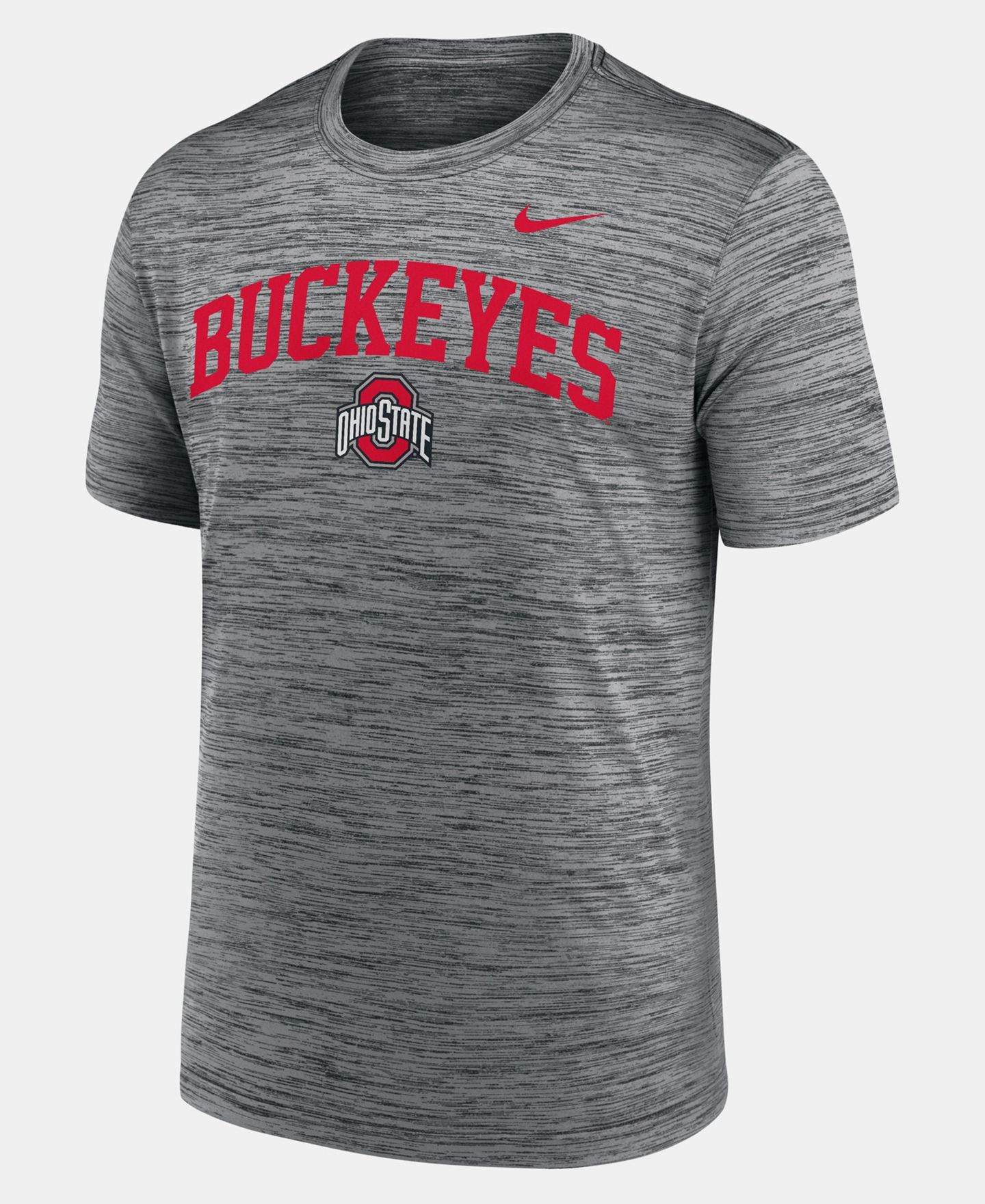 Мужская футболка Nike Anthracite Ohio State Buckeyes Primetime Arch Logo Velocity Dri-FIT — фото 3