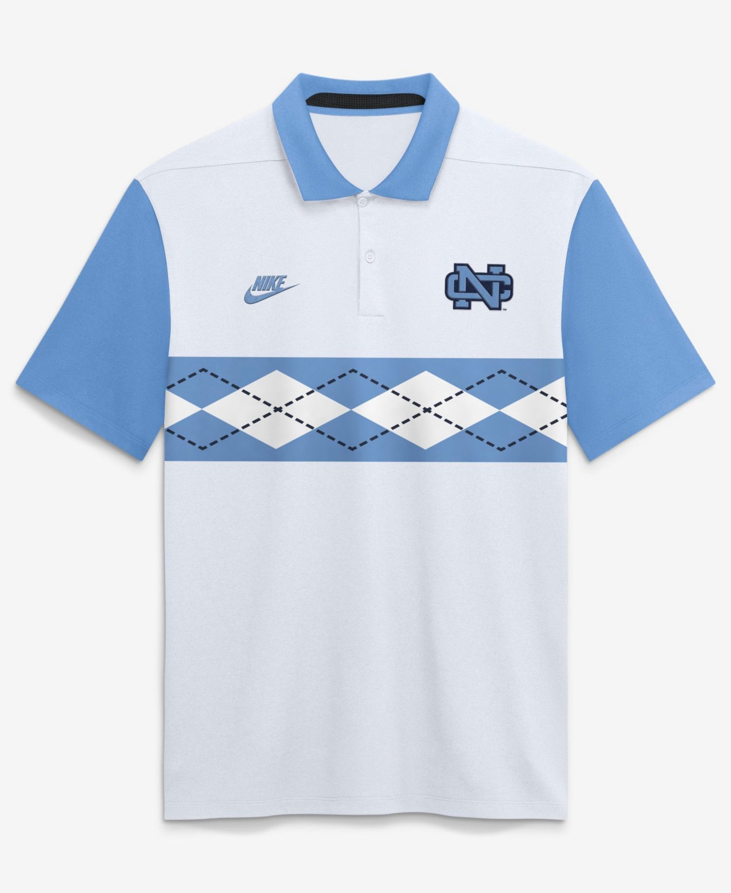 Men's White North Carolina Tar Heels Legacy Vapor Logo Dri-FIT Polo Shirt