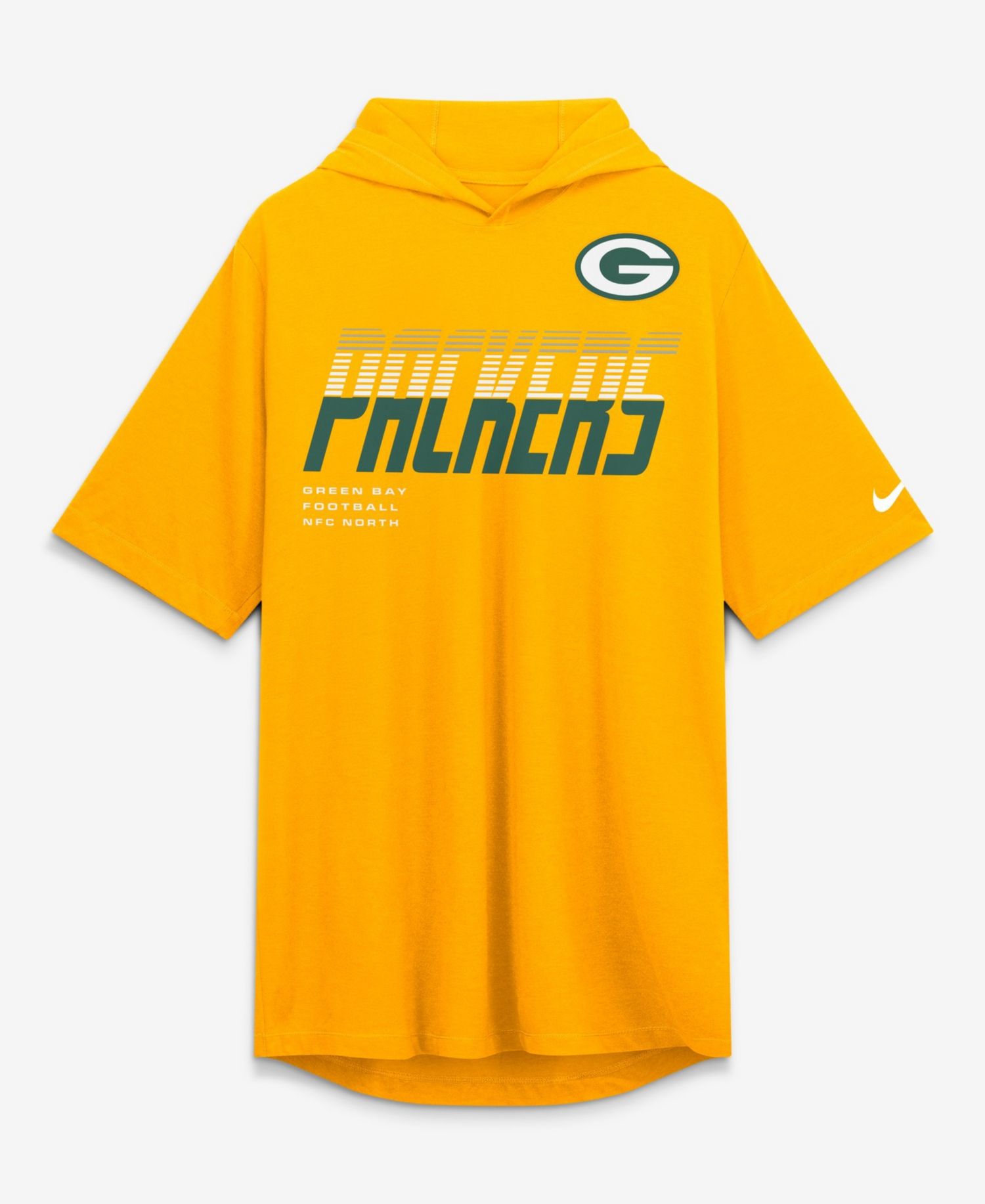 Men's Gold Green Bay Packers Tri-Blend Hooded T-Shirt