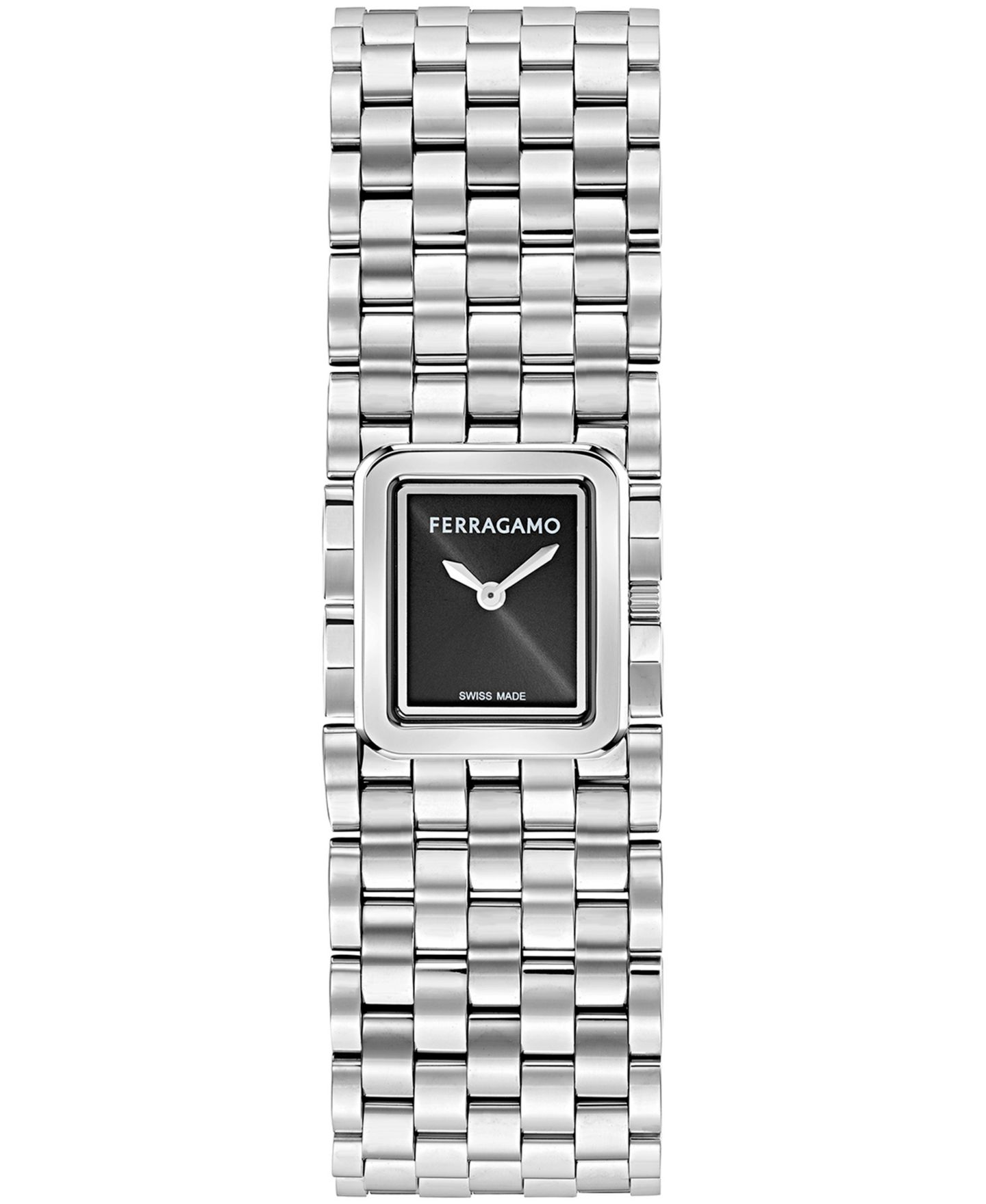 Женские часы Ferragamo Silver Stainless Steel Bracelet Watch 19mm — фото 1