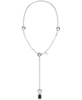 Women's Silver Stainless Steel Necklace Watch 21mm