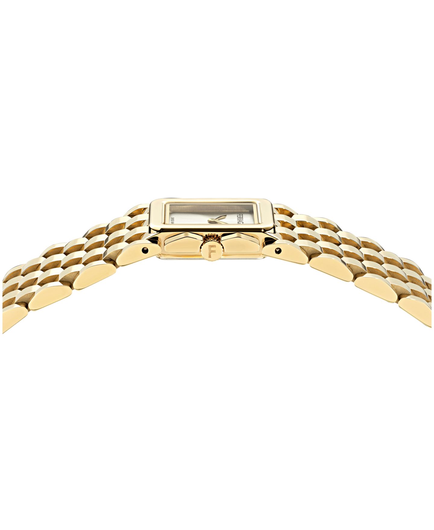 Женские часы Ferragamo Entrelace Gold-Tone Bracelet Watch 19mm — фото 2