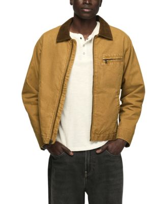 Men's Canvas Zip-Front Utilitarian Jacket