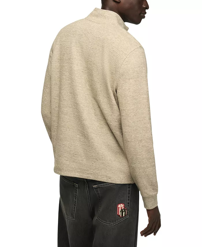 Men's Mockneck Quarter-Zip Textured Sweater - thumbnail 5