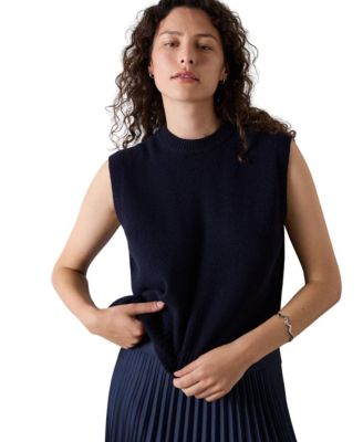 Women's Sleeveless Knitted Boxy Fit Tank