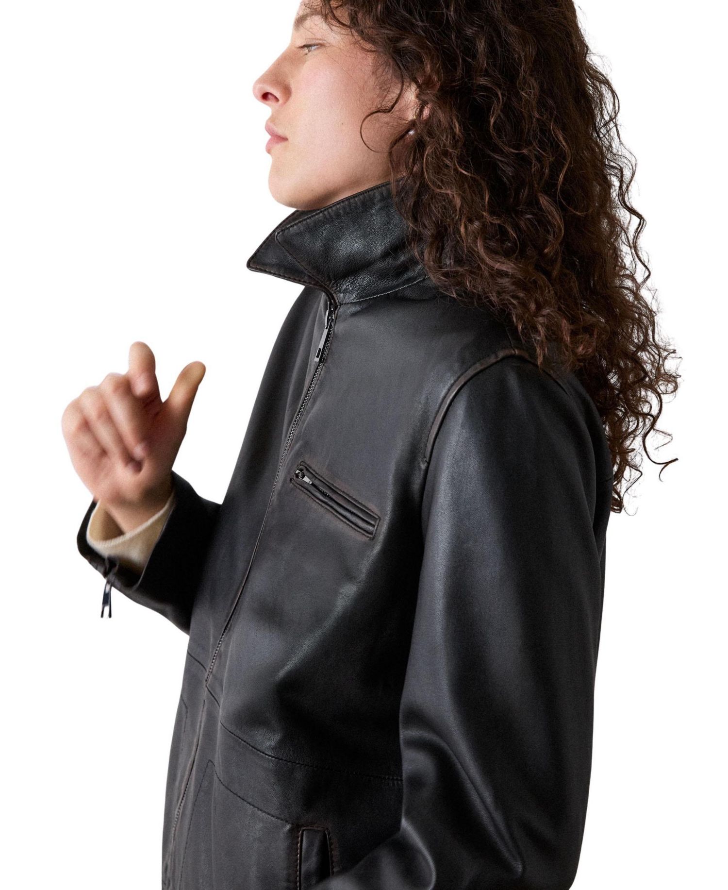 Women's Kate Burnished Leather Jacket