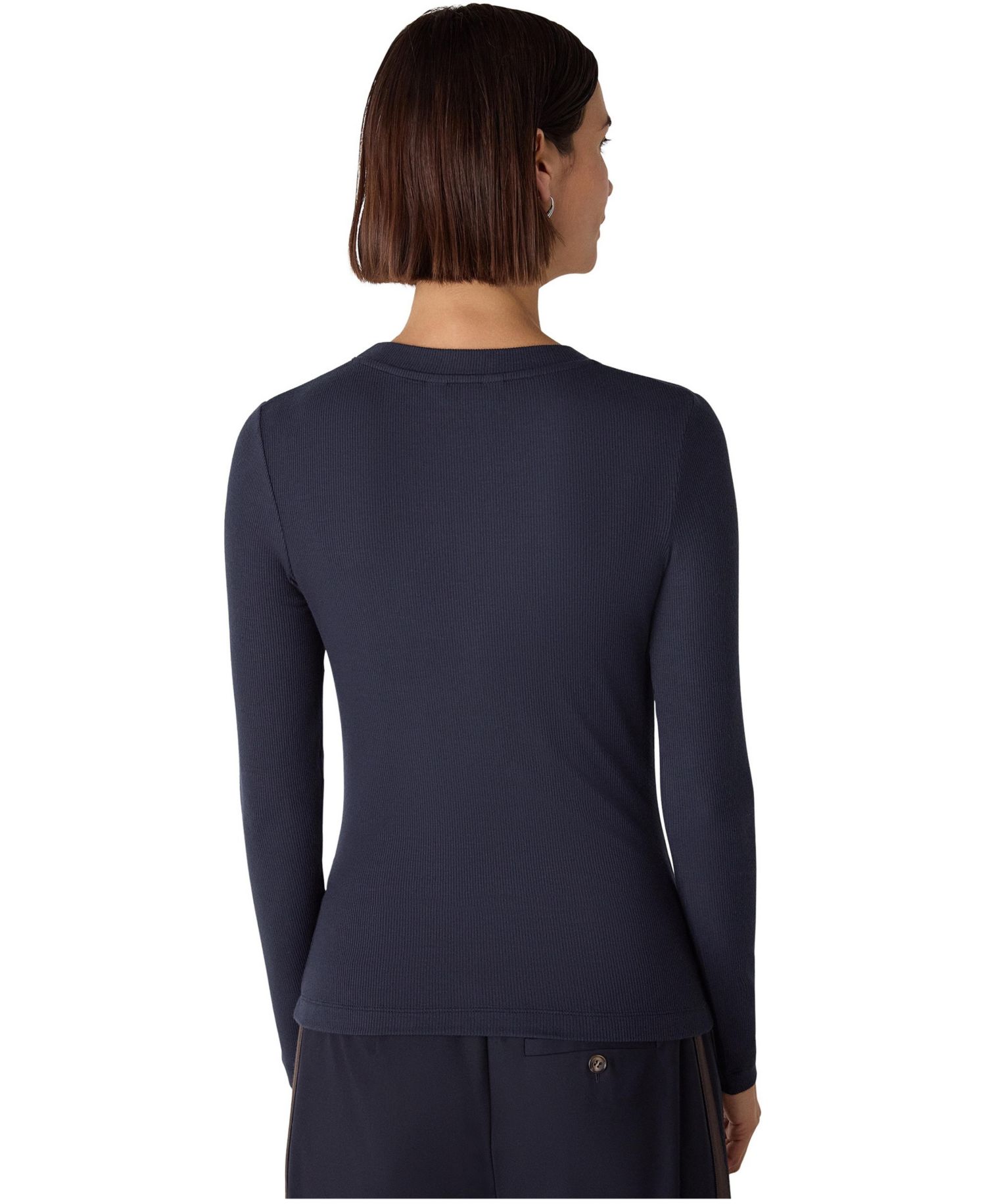 Women's Ribbed Crewneck Knit Top