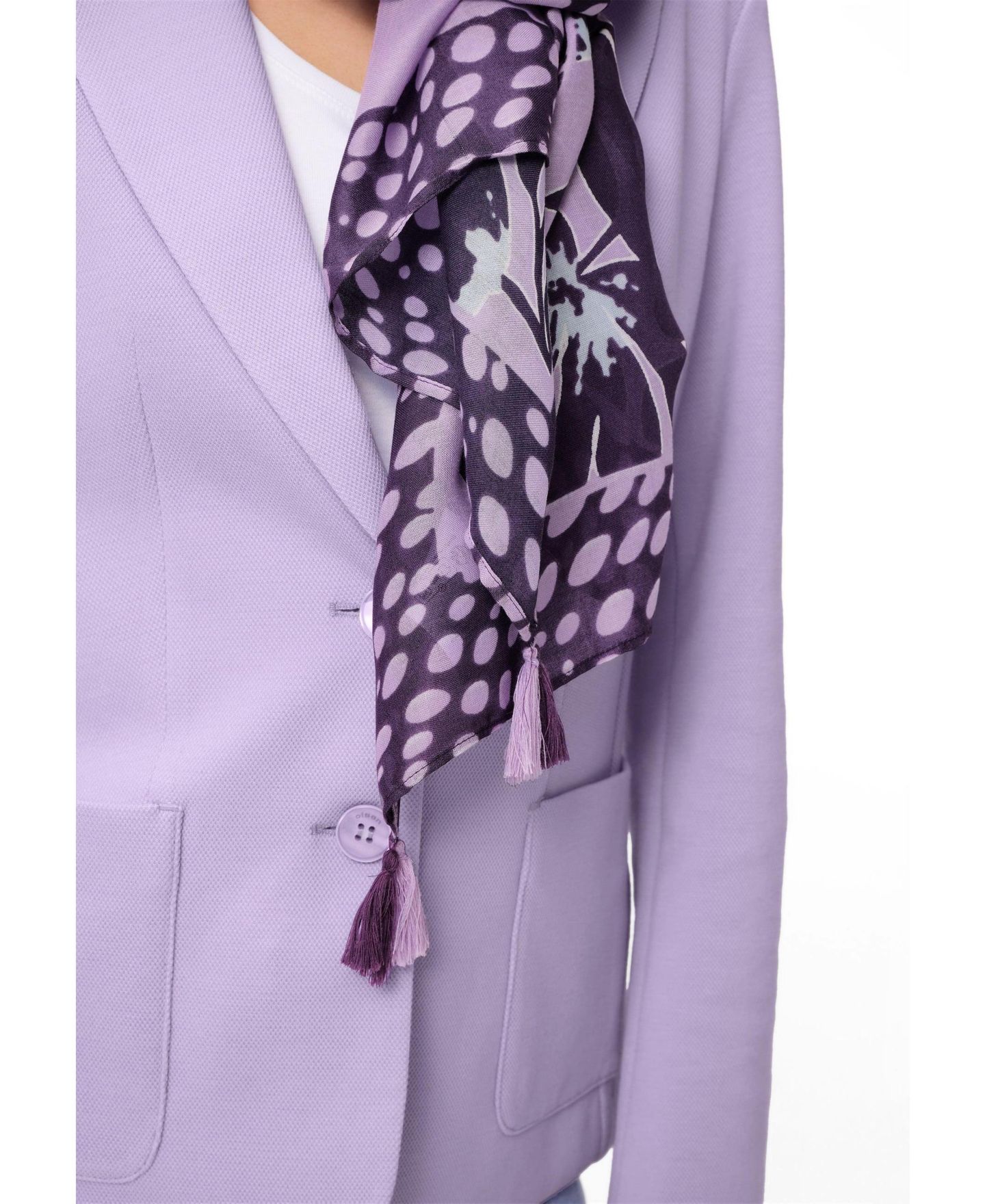 Женский шарф Olsen Magnolia Print, цвет: Фиолетовый розовый — фото 3