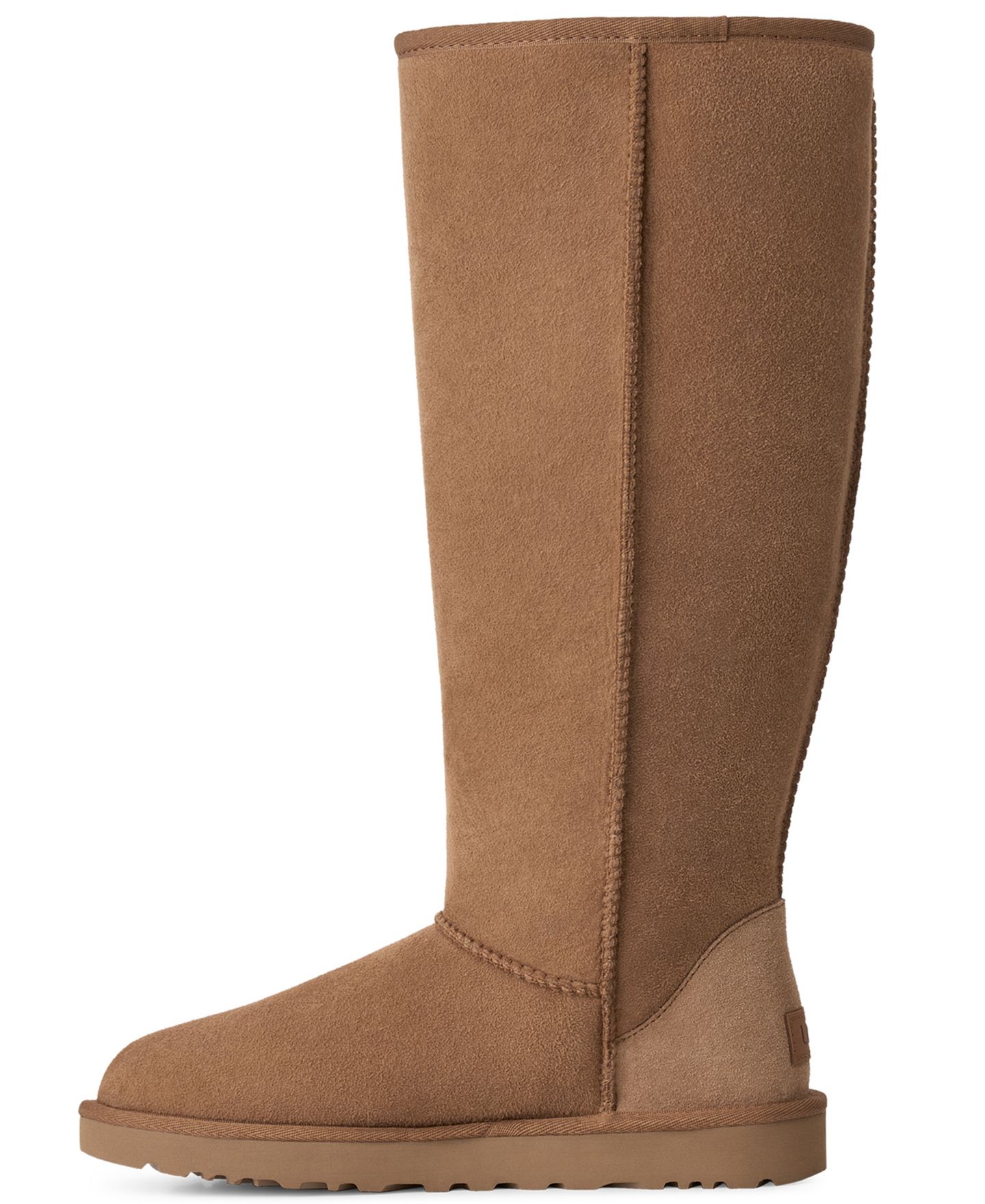 Женские ботинки UGG® Classic Ultra Round Toe Tall, цвет: Каштановый — фото 5
