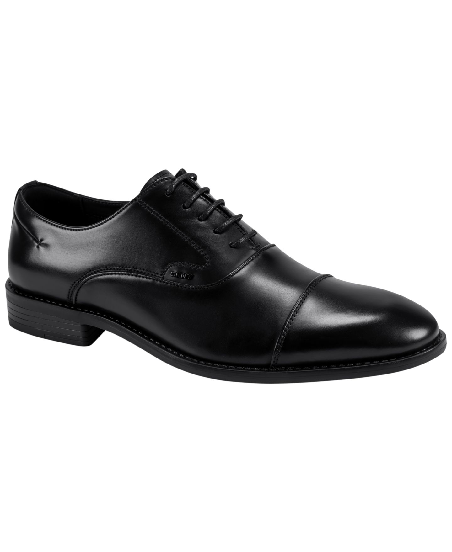 Мужские туфли DKNY Felton Cap-Toe Oxfords, цвет: Чёрный — фото 1