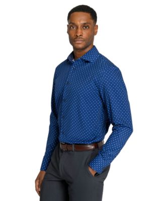 Men's Slim-Fit 4-Way Stretch Floral-Print Dress Shirt