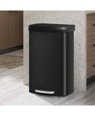 21 Gal Step-on Kitchen Stainless Steel Trash Can, Trash Bin with Soft-Close Lid