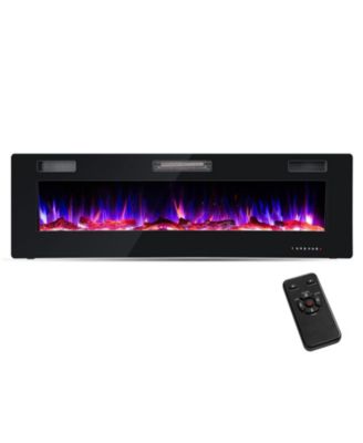 Ultra Thin Electric Fireplace with Heat Settings