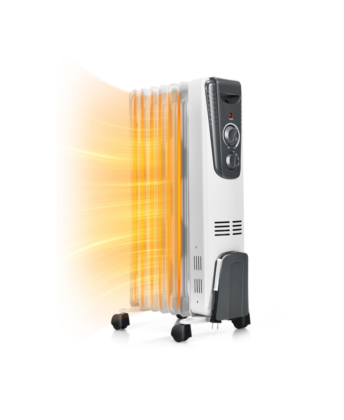 Ecooso 1500W Electric Space Heater with Adjustable Thermostat - Black