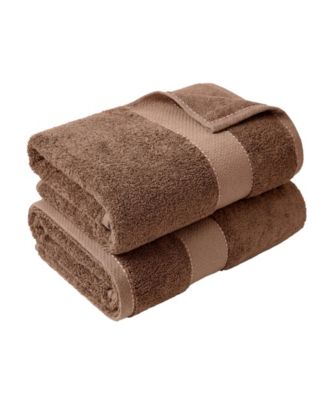 Niles Egypt Produced Giza Dobby Ultra-Plush Thick Soft Absorbent 2-Piece Bath Towels Set